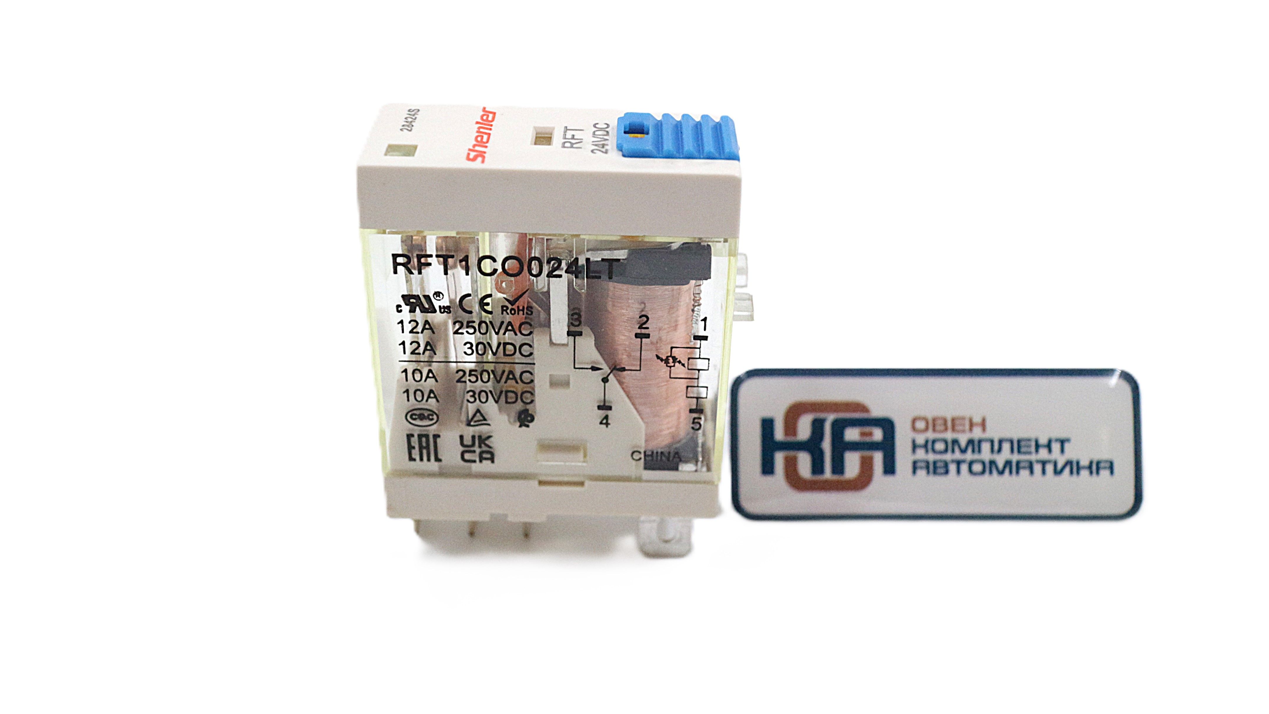 Промежуточное реле Shenler RFT1CO024LT 1CO 12A 24VDC