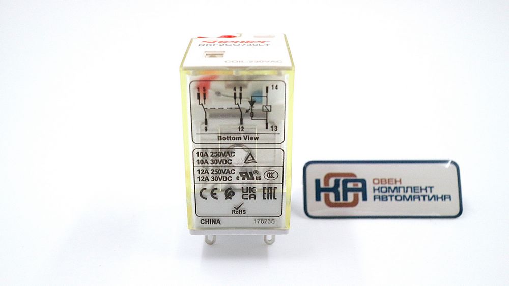 Промежуточное реле Shenler RKF2CO730LT 2CO 12A 230VAC
