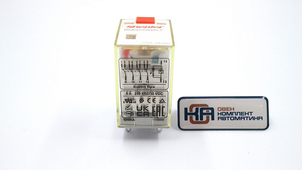 Промежуточное реле Shenler RKE4CO524LT 4CO 5A 24VAC