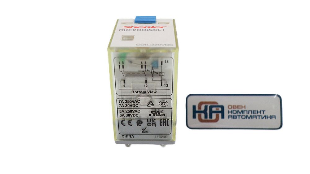 Промежуточное реле Shenler RKE2CO220LT 2CO 7A 220VDC